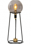 n&auml;ve Stalinis &scaron;viestuvas &raquo;Stelo&laquo; E27 1 Stk. I&scaron; stiklo Ball rauchoptik Gestell: metalas (Eisen) juoda spalva 71cm hoch