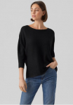 Vero Moda 3/4 megztinis &raquo;VMNORA 3/4 BOATNECK palaidinė NOOS&laquo; su plačios rankovės