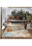 Wecon home Lauko kilimas &raquo;Beach Flower&laquo; ovali 5 mm auk&scaron;tis dėl viduje & Au&szlig;en strapazierf&auml;hig pflegeleicht Hoch-Tief Effekt