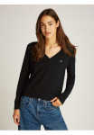 Tommy Jeans Tommy Džinsai Megztinis su V formos i&scaron;kirpte &raquo;TJW ESSENTIAL VNECK megztinis EXT&laquo; su Logostickerei