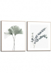 Reinders! Paveikslas su grotelės &raquo;Eukalyptus blatt Pflanze&laquo; Bl&auml;tter 2 Stk. dalys Ginko - Naturmotiv - Botanisch