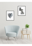queence Paveikslas &raquo;Lover&laquo; paveikslas/nuotrauka von Frauen | Fashion | Frau | Herz | Herzbilder | Magazincover | Mode | Dekoracija | Schwarz-Wei&szlig; | Spr&uuml;che & Texte 2 Stk. dalys gerahmt