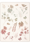 Biederlack Vaiki&scaron;kas užklotas &raquo;Babydecke Wild Flowers&laquo; 75 x 100 su Zierstich