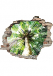 queence Sienos lipdukai &raquo;Palme&laquo; Sienų lipdukai paveikslas selbstklebend 3D Wanddurchbruch