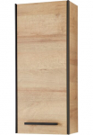Saphir Pakabinama spintelė &raquo;Quickset 395 Wand-Badschrank 30 cm plotis su 1 durys ir 2 Einlegeb&ouml;den&laquo; Badezimmer-H&auml;ngeschrank ir Dūrų uždarymo sistema Griffe in juoda spalva