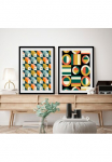 queence Paveikslas &raquo;Ashton&laquo; Abstrakt | Figūrėlė | Kunst 1 Stk. dalys HD Premium Poster-Druck ir Holzrahmen