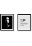 queence Paveikslas &raquo;Hygge II&laquo; paveikslas/nuotrauka von Frauen | Fashion | Frau | Magazincover | Mode | Dekoracija | Schwarz-Wei&szlig; | Spr&uuml;che & Texte 2 Stk. dalys gerahmt