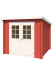 LASITA MAJA Sodo namelis &raquo;Indi 230&laquo; Blochbohlenhaus 28mm Fundamentmass 2300x2300 Schwedenrot