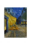 Reinders! Plakatas &raquo;Van Gogh - caf&eacute; de nuit&laquo; Garten - Naktinis - terasa - Sternenhimmel - Blau - Paveikslas ant drobės - Kunst