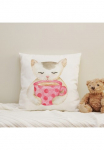 queence Dekoratyvinė pagalvėlė &raquo;Katze su Kakao&laquo; Pagalvės užvalkalas su HD Premium ra&scaron;tas geruchsneutral 40x40cm