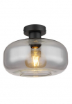 GLOBO LIGHTING Lubinis &scaron;viestuvas &raquo;GIUSEPPE&laquo; E27 1 Stk. Deckenlampe/Metall/Glas rauchfarben/Wohnzimmer/Flur