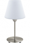 EGLO Stalinis &scaron;viestuvas &raquo;DAMASCO 1 stalinė lepma wei&szlig; nickel-matt exkl. lemputės E14&laquo; E14 Nachttischlampe ra&scaron;omasis stalas B&uuml;ro elegant ir zeitlos 30x145x12cm