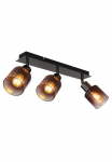 GLOBO LIGHTING Lubinis &scaron;viestuvas &raquo;SATELLA&laquo; E14 1 Stk. Deckenspot/schwarz/Glas kupferfarben/Flur/Wohnzimmer