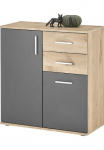 HBZ Komoda &raquo;BC-Drift-2 Spinta Stellma&szlig; BxHxT 80x84x35 cm&laquo; 1 Stk. dalys komoda su 2 durys 2 stalčiai 1 lentyna