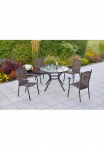 MERXX Garten-Essgruppe &raquo;&raquo;Roma&laquo;&laquo; rinkinys Pulverbeschichtetes Aluminiumgestell 5 Stk. dalys Tisch: &Oslash;x H: 104x74 cm