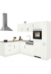 KOCHSTATION Virtuvinis komplektas &raquo;KS-Stockholm &ndash; K&uuml;che su auk&scaron;ta kokybė ir detailreicher Landhausfront&laquo; Stellbreite 260x170 cm patogi su įmontuota buitinė technika MDF-Fronten