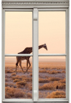 queence Sienų lipdukai &raquo;Giraffe&laquo; Sienų lipdukai paveikslas selbstklebend 3D langas