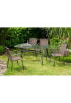 MERXX Garten-Essgruppe &raquo;&raquo;Roma&laquo;&laquo; rinkinys Pulverbeschichtetes Aluminiumgestell 5 Stk. dalys Tisch: LxB: 150x90 cm