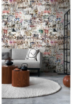 living walls Fototapetas &raquo;THE WALL III Dekoracija Tapetai Motivtapete Abstrakt Schriftz&uuml;ge&laquo; matinis glatt vintažinio stiliaus tapetai dėl miegamojo kambario baldai K&uuml;che Wohnzimmer Dekoracija Flur