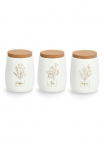 Zeller Present Dėžutės maistui &raquo;Flowers&laquo; rinkinys 3 Stk. dalys leichten Vintage-Charme