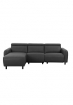 OTTO home Kampinė sofa &raquo;SKAANE dirbtinė oda L-Form 274 cm manuelle/elektrische Relaxfunktion&laquo; rundes Design Kopfteilverstellung Federkernpolsterung