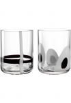 LEONARDO Stiklinių rinkinys &raquo;Trinkglas BANDA NERA 300 ml 2er-Set&laquo; su wei&szlig;en ir schwarzen Dekor