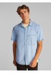 Calvin Klein Jeans Calvin KLEIN Džinsai mar&scaron;kiniai trumpom rankovėm &raquo;REGULAR SS Džinsai SHIRT&laquo; in hellblauer trinto audinio imitacija
