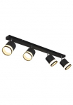 GLOBO LIGHTING Lubinis &scaron;viestuvas &raquo;LUCERO&laquo; GX53 1 Stk. Warmwei&szlig; Deckenspot/schwarz/3000K/Wohnzimmer/Flur