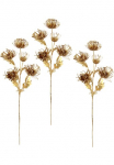 I.GE.A. Dirbtinė gėlė &raquo;Protea&laquo; metallic Kunstzweig 3vnt. rinkinys