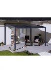 KONIFERA Paviljonas/pavėsinė &raquo;Anguilla&laquo; Schiebedach in 292 cm ir 392 cm plotis H&ouml;he: 208 iki 262 cm Alu
