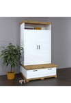 OTTO home Drabužių spinta &raquo;R&uuml;gen prie&scaron;kambario spinta spinta Schrank&laquo; FSC&reg; zertifizierte massive Kiefer plotis 127 cm integrierte suolas