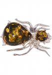 Firetti Sagė &raquo;Schmuck Dovanų Silber 925 Ansteckschmuck Spinne&laquo; () pagamintas in Germany - su Bernstein