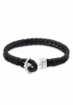 Kuzzoi Аpyrankė &raquo;Lederarmband su Anker 925 Sterling Silber&laquo;