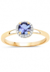Vira Jewels Žiedas &raquo;925-Sterling Silber vergoldet Gl&auml;nzend Tansanit violett&laquo;