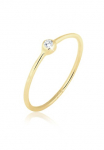 Elli Premium Žiedas &raquo;Solit&auml;r Zirkonia 375er Gelbgold&laquo;