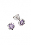 Zeeme Pora auskarai &raquo;Silber 925 rhodiniert su echtem Amethyst&laquo;