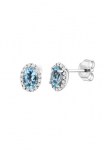 Diamonds by Ellen K. Pora auskarai &raquo;Wei&szlig;gold 585 su echtem Aquamarin ir 36 Diamanten zus. 014ct.&laquo;