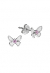 Zeeme Pora auskarai &raquo;Silber 925 drugelis Zirkonia pink&laquo;
