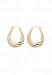 Vivance Pora auskarai &raquo;Creolen bicolor&laquo; 2x deimantas = 001ct.