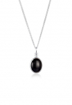 Elli Grandinėlė-kolje &raquo;Onyx pakabukas Oval Klassisch 925 Silber&laquo;