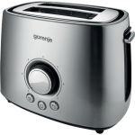 Skrudintuvas Gorenje  Toaster  T1000E  Power 1000 W  Number of slots 2  Housing material  Metal