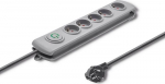 QOLTEC Surge protector 5 sockets 1.8m gr