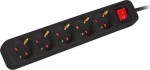 LANBERG Power strip 5x Shuko 3m black