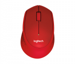 Pelė LOGITECH M330 Silent, bevielė, raudona