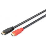 Audio kabelis Digitus  High Speed HDMI Cable with Signal Amplifier  DB-330118-100-S  HDMI Male (t