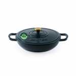 Salter BW13772GR Chester 2.8L Shallow Cast Iron Casserole Pot 30 cm, Green