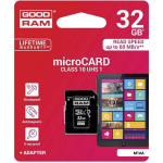 Arminties kortelė GOODRAM Micro SDHC 32gb Class 10 USH-I + Adapteris