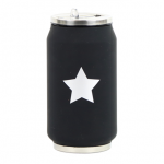 Termosas Yoko Design 1378/7819 Isothermal tin can, Black/ white, Capacity 0.28 L,