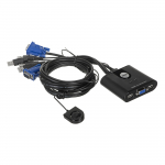 Kita tinklo įranga Aten 2-Port USB VGA Cable KVM Switch with Remote Port Selector  Aten  KVM  Cabl