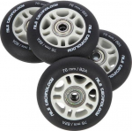 Nils Extreme PU 76x24 82A BLACK MATERIAL (4 pcs) + ABEC-9 (8 pcs) NILS EXTREME